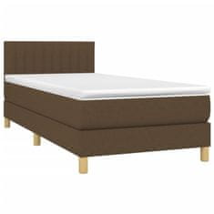 Petromila vidaXL Boxspring posteľ s matracom tmavohnedá 90x190 cm látka