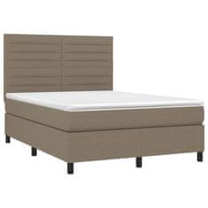 Petromila vidaXL Boxspring posteľ s matracom sivohnedý 140x190 cm látka