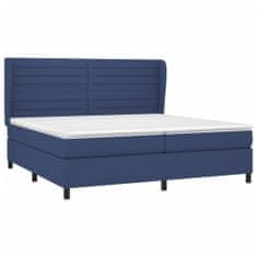 shumee Boxspring posteľ s matracom modrá 200x200 cm látka