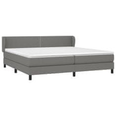 shumee Boxspring posteľ s matracom tmavosivá 200x200 cm látka