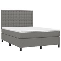 Petromila vidaXL Boxspring posteľ s matracom tmavosivá 140x190 cm látka