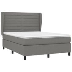 Petromila vidaXL Boxspring posteľ s matracom tmavosivá 140x190 cm látka