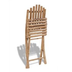 Petromila vidaXL Skladacie vonkajšie stoličky, bambus 4 ks