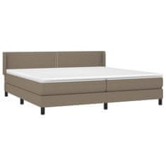 shumee Boxspring posteľ s matracom sivohnedý 200x200 cm látka