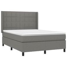 Petromila vidaXL Boxspring posteľ s matracom tmavosivá 140x190 cm látka