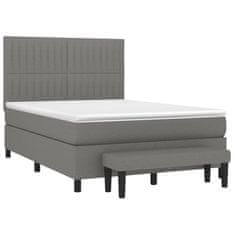 Petromila vidaXL Boxspring posteľ s matracom tmavosivá 140x190 cm látka