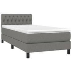 Petromila vidaXL Boxspring posteľ s matracom tmavosivá 90x200 cm látka