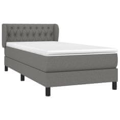 Petromila vidaXL Boxspring posteľ s matracom tmavosivá 90x200 cm látka