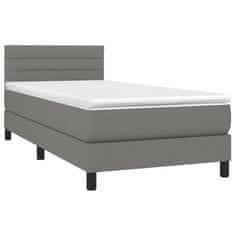 Petromila vidaXL Boxspring posteľ s matracom tmavosivá 90x200 cm látka