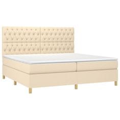 Petromila vidaXL Boxspring posteľ s matracom krémová 200x200 cm látka