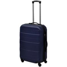 Vidaxl Sada troch modrých cestovných kufrov na kolieskach