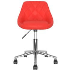 Vidaxl Otočné stoličky, 2 ks, červená, koženka