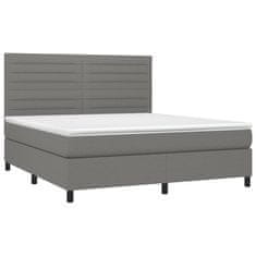 shumee Boxspring posteľ s matracom tmavosivá 160x200 cm látka