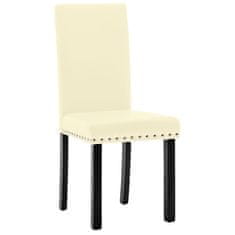 Vidaxl Jedálenské stoličky 2 ks krémové PVC