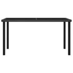 Petromila vidaXL Záhradný jedálenský stôl čierny 140x70x73 cm polyratanový