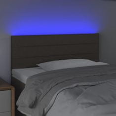 Vidaxl Čelo postele s LED sivohnedé 80x5x78/88 cm látka