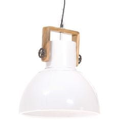 Vidaxl Industriálna závesná lampa 25 W biela 40 cm okrúhla E27