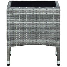 Petromila vidaXL Záhradný stôl sivý 40x40x45 cm polyratanový 