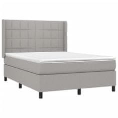 Petromila vidaXL Boxspring posteľ s matracom bledosivá 140x200 cm látka