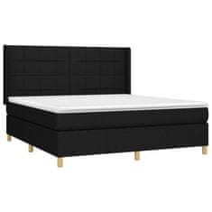 shumee Posteľný rám boxspring s matracom čierny 160x200 cm látka