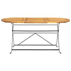 Petromila vidaXL Záhradný stôl 160x85x74 cm, akáciový masív, oválny