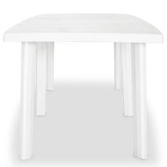 Petromila vidaXL Záhradný stôl, biely 210x96x72 cm, plast