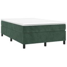 Petromila vidaXL Boxspring posteľ s matracom, tmavozelená 120x190cm, zamat