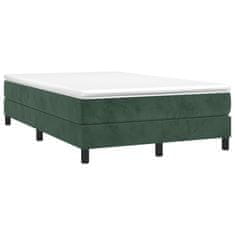 Petromila vidaXL Boxspring posteľ s matracom, tmavozelená 120x190cm, zamat