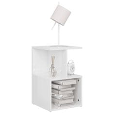 Petromila vidaXL Nočné stolíky 2 ks, lesklé biele 35x35x55 cm, kompozitné drevo