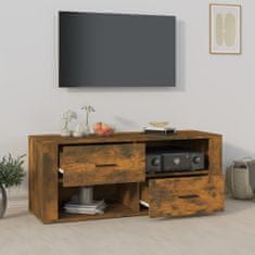 Vidaxl TV skrinka dymový dub 100x35x40 cm spracované drevo