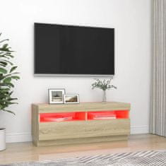 Vidaxl TV skrinka s LED svetlami dub sonoma 100x35x40 cm