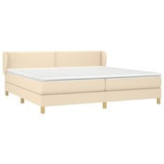 Petromila vidaXL Boxspring posteľ s matracom krémová 200x200 cm látka