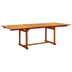Petromila vidaXL Záhradný jedálenský stôl (160-240)x100x75 cm akáciový masív