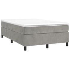 Petromila vidaXL Boxspring posteľ s matracom bledosivá 120x190 cm zamat