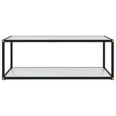 Petromila vidaXL Konferenčný stolík, biely 100x50x35 cm, tvrdené sklo