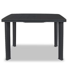 Petromila vidaXL Záhradný stôl, antracitový 101x68x72 cm, plast