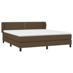 shumee Boxspring posteľ s matracom tmavohnedá 160x200 cm látka