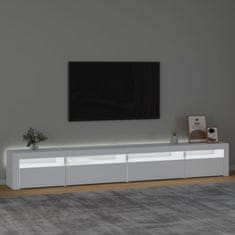 Vidaxl TV skrinka s LED svetlami biela 270x35x40 cm