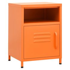 Vidaxl Nočné stolíky 2 ks oranžové 35x35x51 cm oceľ