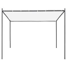 Greatstore Altánok s plochou strechou 3x3x2,4 m, biely 180 g/㎡