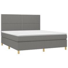 Petromila vidaXL Boxspring posteľ s matracom tmavosivá 160x200 cm látka