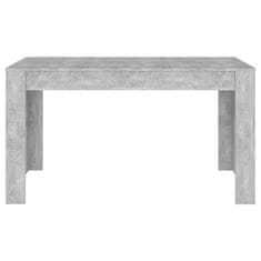 Petromila vidaXL Jedálenský stôl betónovo-sivý 140x74,5x76 cm drevotrieska