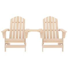 Vidaxl Záhradné stoličky Adirondack+stolík, jedľový masív