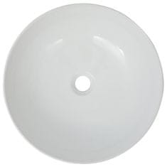 Petromila vidaXL Okrúhle keramické umývadlo, biele, 41,5x13,5 cm