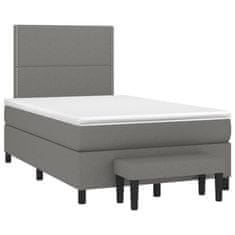 Petromila vidaXL Boxspring posteľ s matracom, tmavosivá 120x190 cm, látka