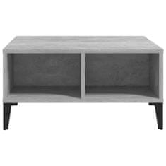Petromila vidaXL Konferenčný stolík, betónovo sivý 60x60x30 cm, kompozitné drevo