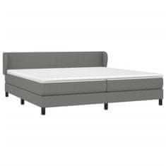 shumee Boxspring posteľ s matracom tmavosivá 200x200 cm látka