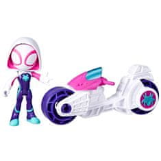 Spiderman SAF Spider-Gwen motorka a figúrka 10 cm