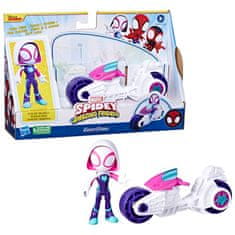 Spiderman SAF Spider-Gwen motorka a figúrka 10 cm