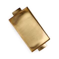 Homla LIGE kovový podnos zlatý 35x17x2 cm
